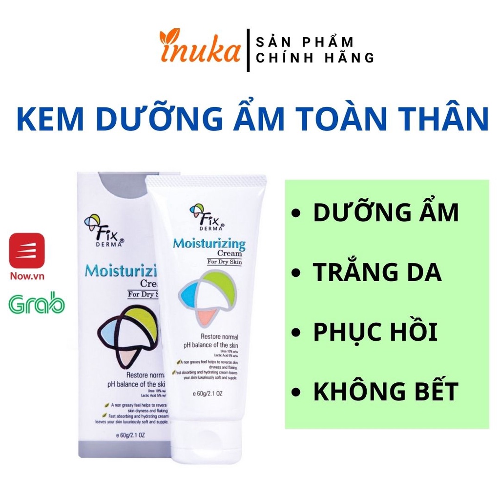 Kem dưỡng ẩm body dưỡng trắng da toàn thân fixderma dưỡng da trắng da dưỡng ẩm 60gr inuka.store.