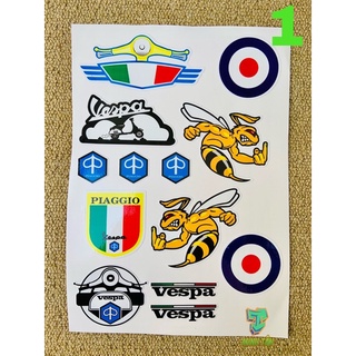 Tem Logo Vespa cao cấp, chất liệu giấy in nhập khẩu
