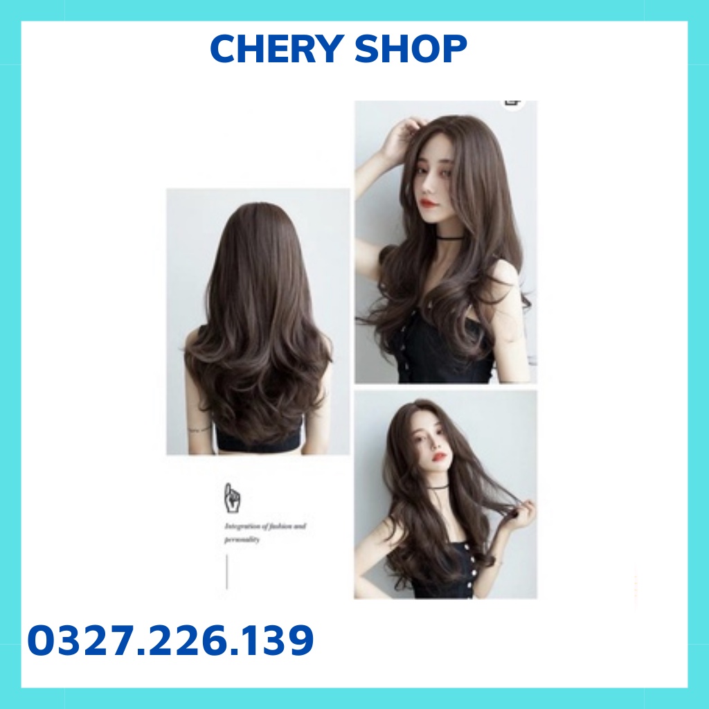 Tóc giả nữ đẹp 💄 FREESHIP 💄 nguyên đầu hai mái bay xoăn dợn sóng mã 1234