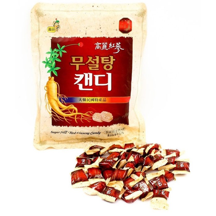 KẸO SÂM KHÔNG ĐƯỜNG HÀN QUỐC GÓI 500G