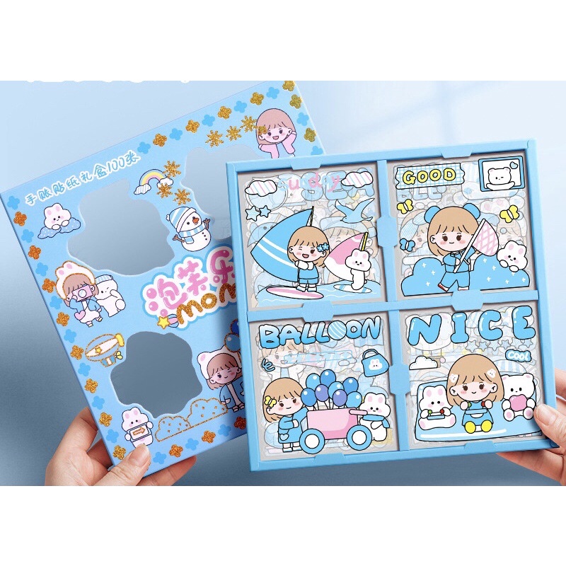 [1 Miếng] Sticker dễ thương siêu dính trang trí bình nước, sổ tay tiện dụng