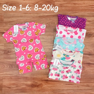 Combo 7 bộ carter cộc tay bé gái
