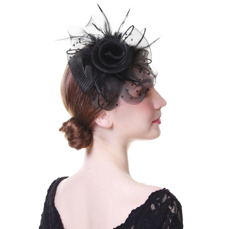 Băng Đô Cài Tóc Đính Lông Vũ Thiết Kế Tinh Tế