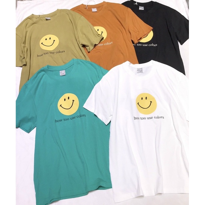 Áo thun nam trơn in hình mặt cười form rộng Nô Store