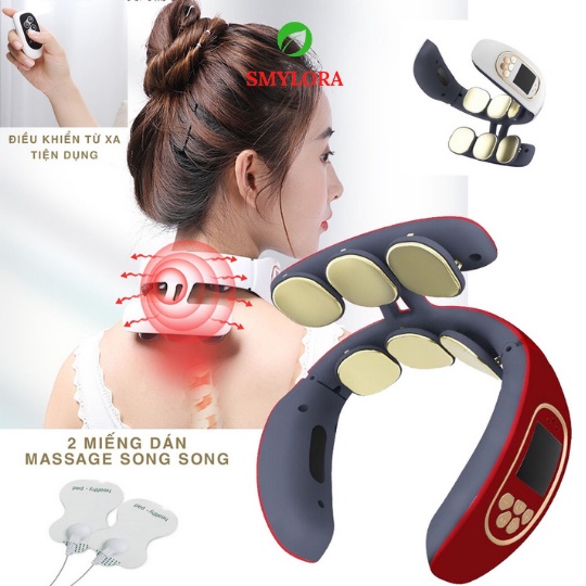 Máy Massage Cổ Vai Gáy Cột Sống 6 Đầu, 4 Đầu Công Nghệ Nhật Bản Cao Cấp, Tiện Dụng, Dễ Sử Dụng.