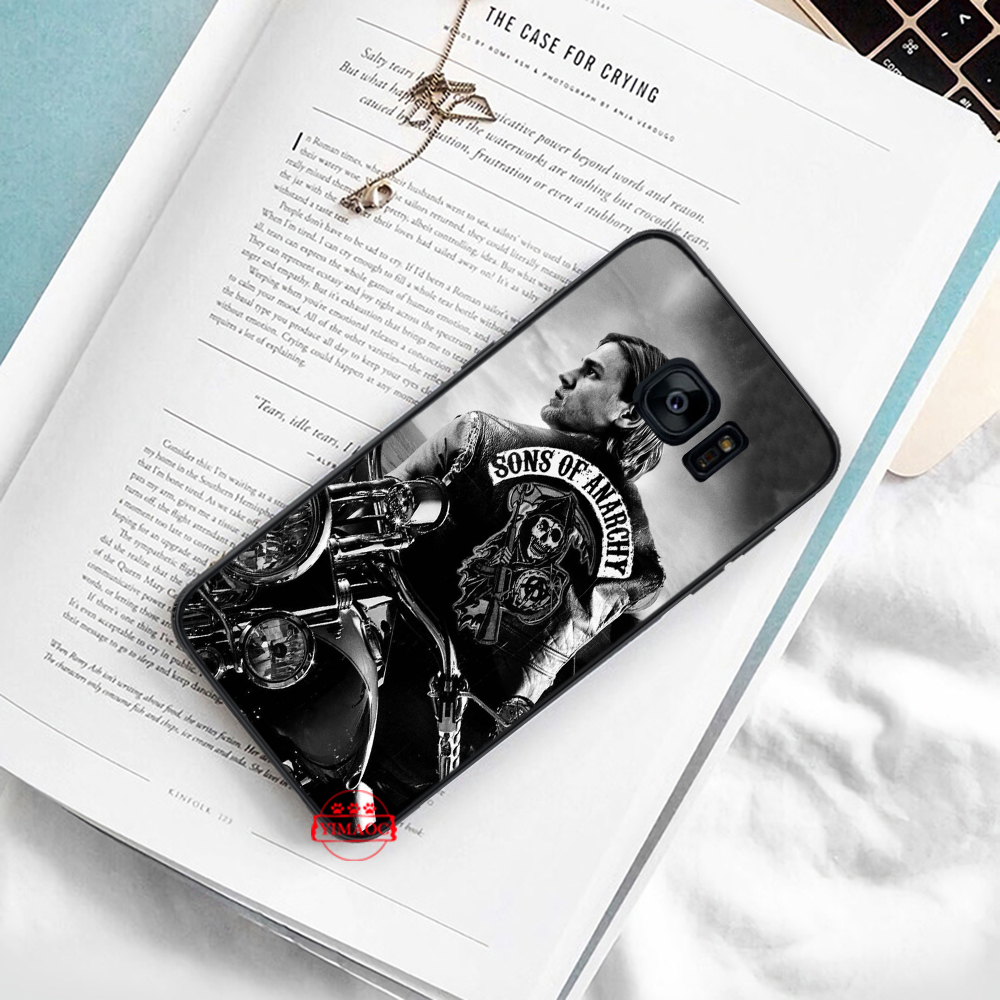 Ốp điện thoại mềm họa tiết phim Mỹ Sons of Anarchy cho Samsung S6 S7 Edge S8 S9 S10 Plus