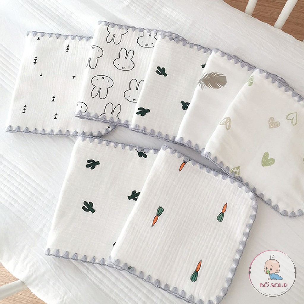 Gối xô sơ sinh cotton 10 lớp mềm mại thấm hút mồ hôi cho trẻ sơ sinh