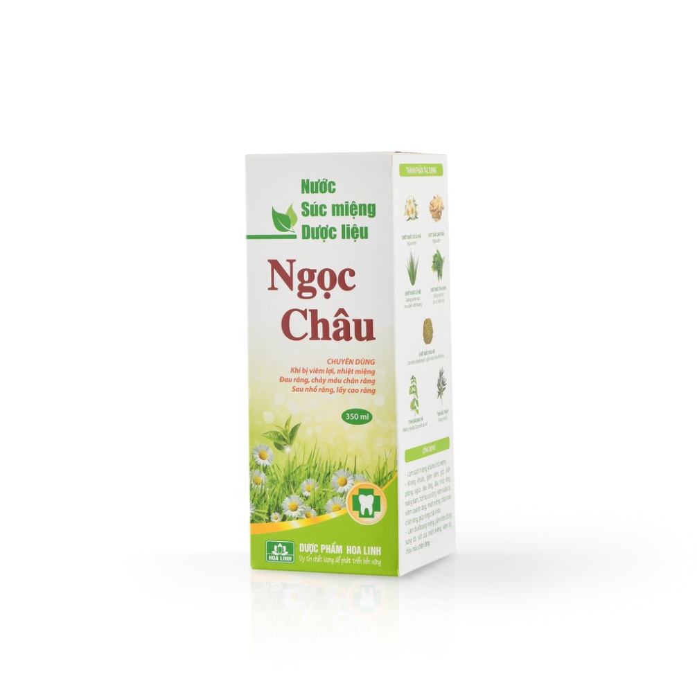 ✔️CHÍNH HÃNG✔️ Nước Súc Miệng Dược Liệu Ngọc Châu 350ml