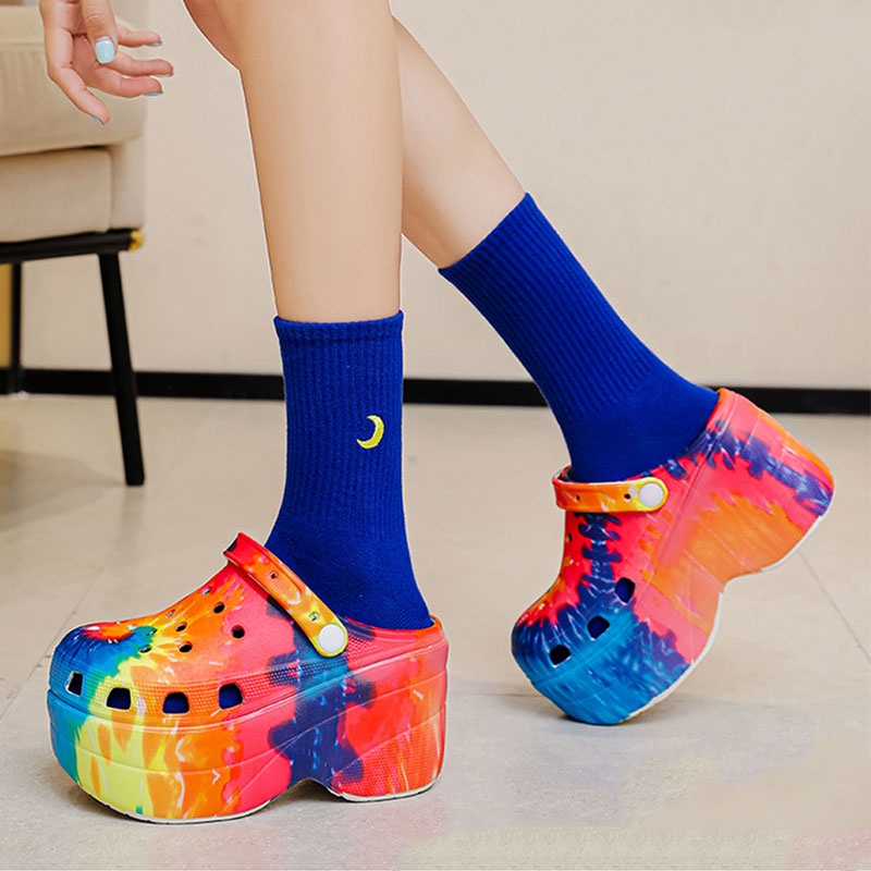 Sandal Cao Gót 10cm / 4 Inches Đế Xuồng Hai size EU36-42 Cho Nữ