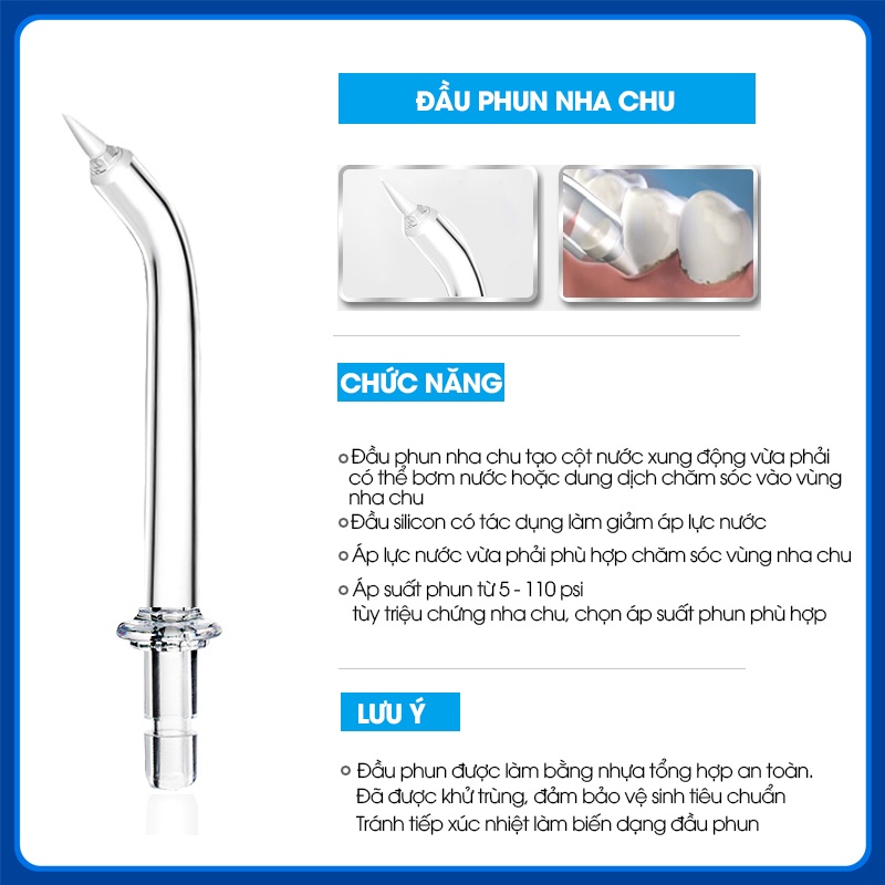 Bộ phụ kiện máy tăm nước cầm tay BAIR, mẫu BF-8 PRO