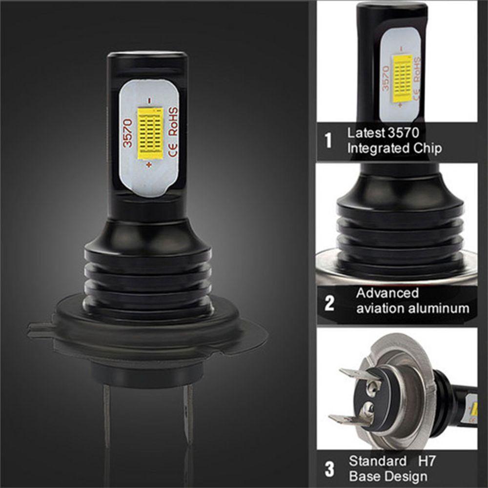 Bộ 2 Bóng Đèn Sương Mù Siêu Sáng 80W 3570 CSP Màu Trắng / Vàng / Xanh Dương H7 DRL Dành Cho Ô Tô