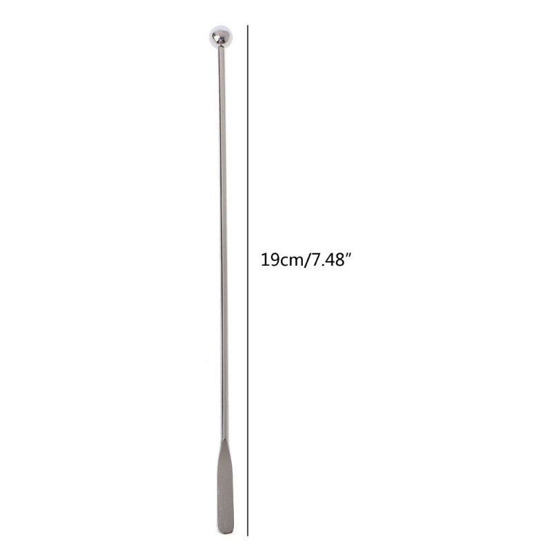Set 5 Que Khuấy Nhựa 7.5 &quot;Bằng Thép Không Gỉ Có Thể Tái Sử Dụng