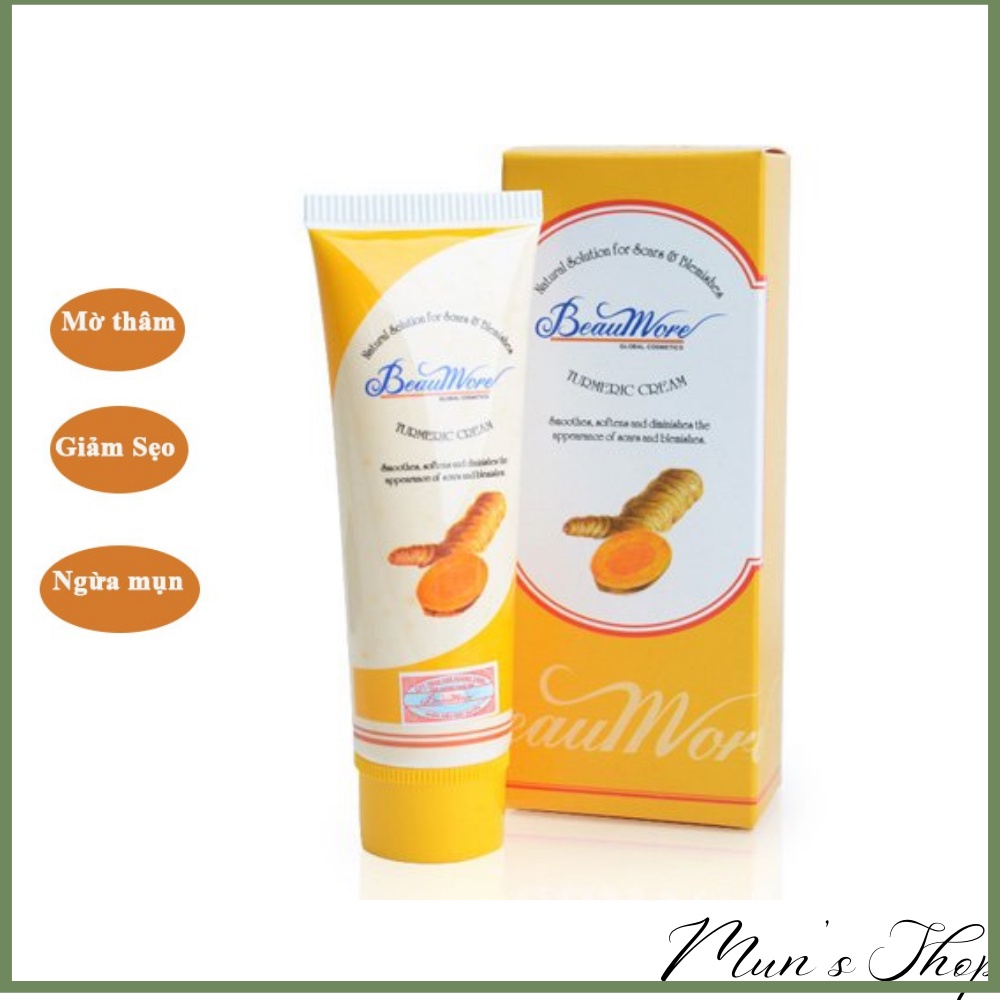 Kem nghệ Beaumore Turmeric Cream 40g - hàng có sẵn - ngừa thâm hiệu quả