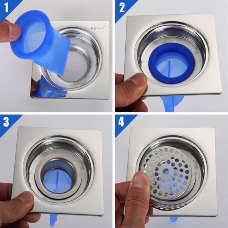 Bộ khử mùi silicon, thoát sàn chống mùi, ngăn côn trùng nhà tắm