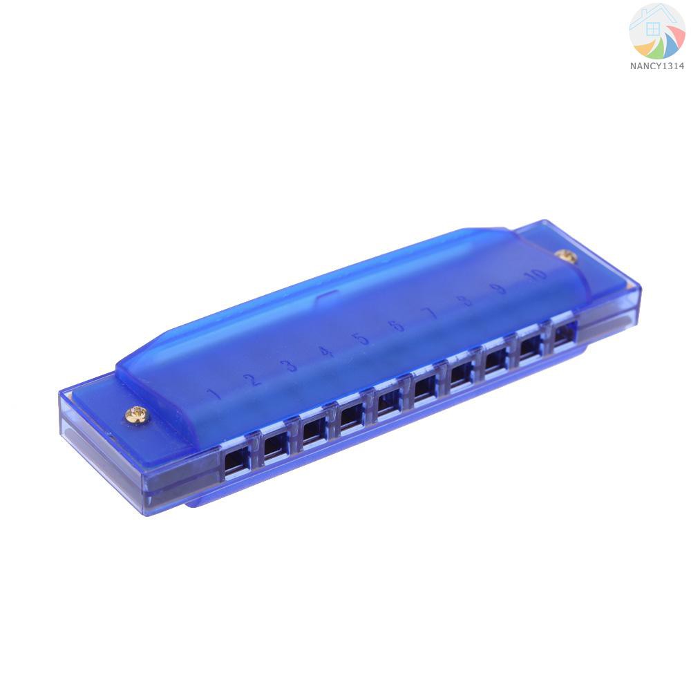 ♫Diatonic Harmonica 10 Holes Blues Harp Mouth Organ Key of C Reed Instrument with Case Kid Musical Toy