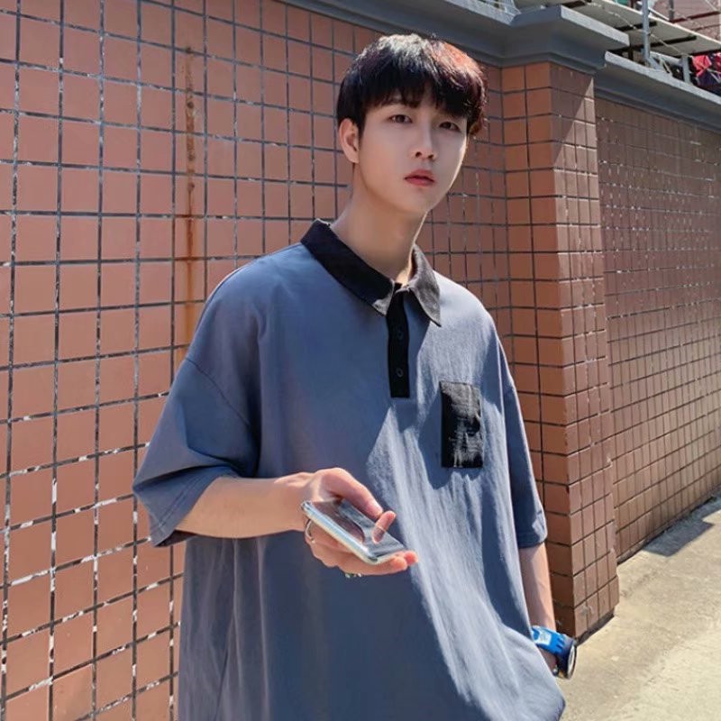  Áo thun tay ngắn có cổ phong cách Hàn Quốc hợp thời trang cho nam | BigBuy360 - bigbuy360.vn