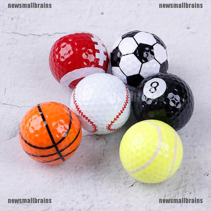 Newsmallbrains Golf Balls Golf Equipment Football Basketball Tabletennis Baseball 6Pcs/Se NSB