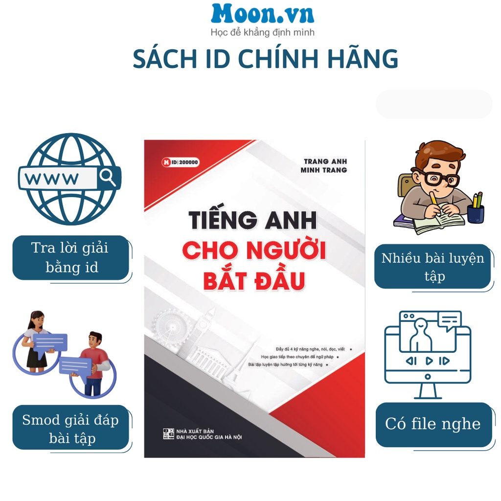 Sách ID ôn luyện thi THPT Quốc gia 2023 môn Tiếng Anh: Tiếng Anh cho người bắt đầu cô Trang Anh - Bản 2022