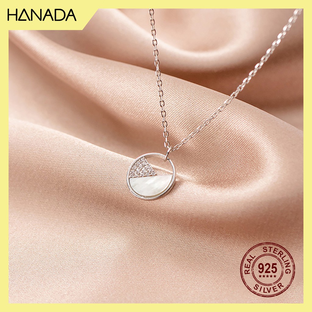 Dây Chuyền Bạc 925 Hanada N1234.N.X.S.380. 0609 Vòng Tròn Đá