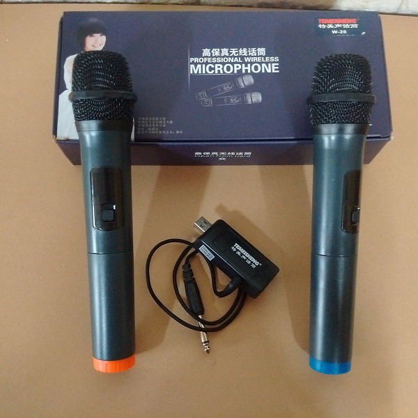 Micro Không Dây Loa Kéo Temeisheng W-28 - 2 Micro