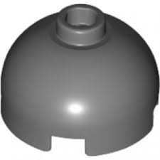 -30367-Brick, Round 2 x 2 Dome Top - Hollow Stud with Bottom Axle Holder x Shape + Orientation