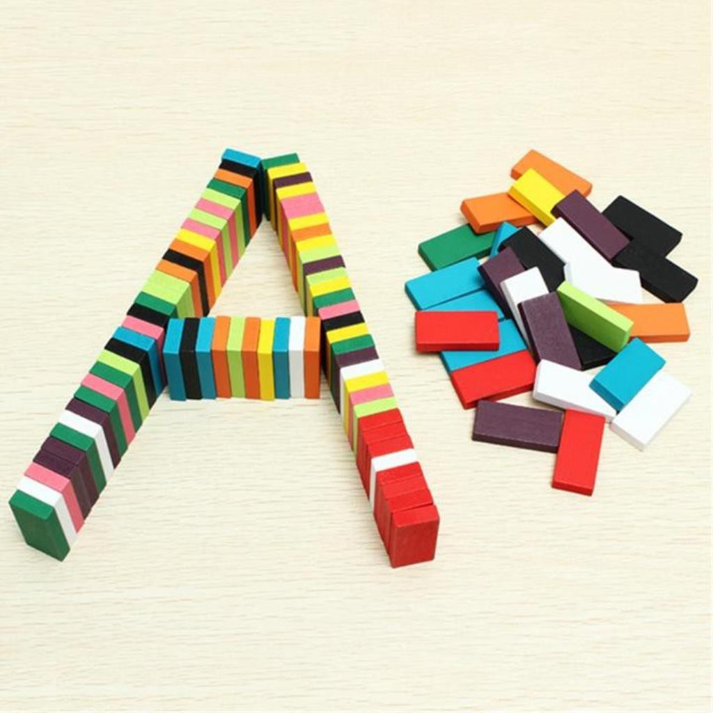 Bộ đồ chơi 100 quân Domino bằng gỗ