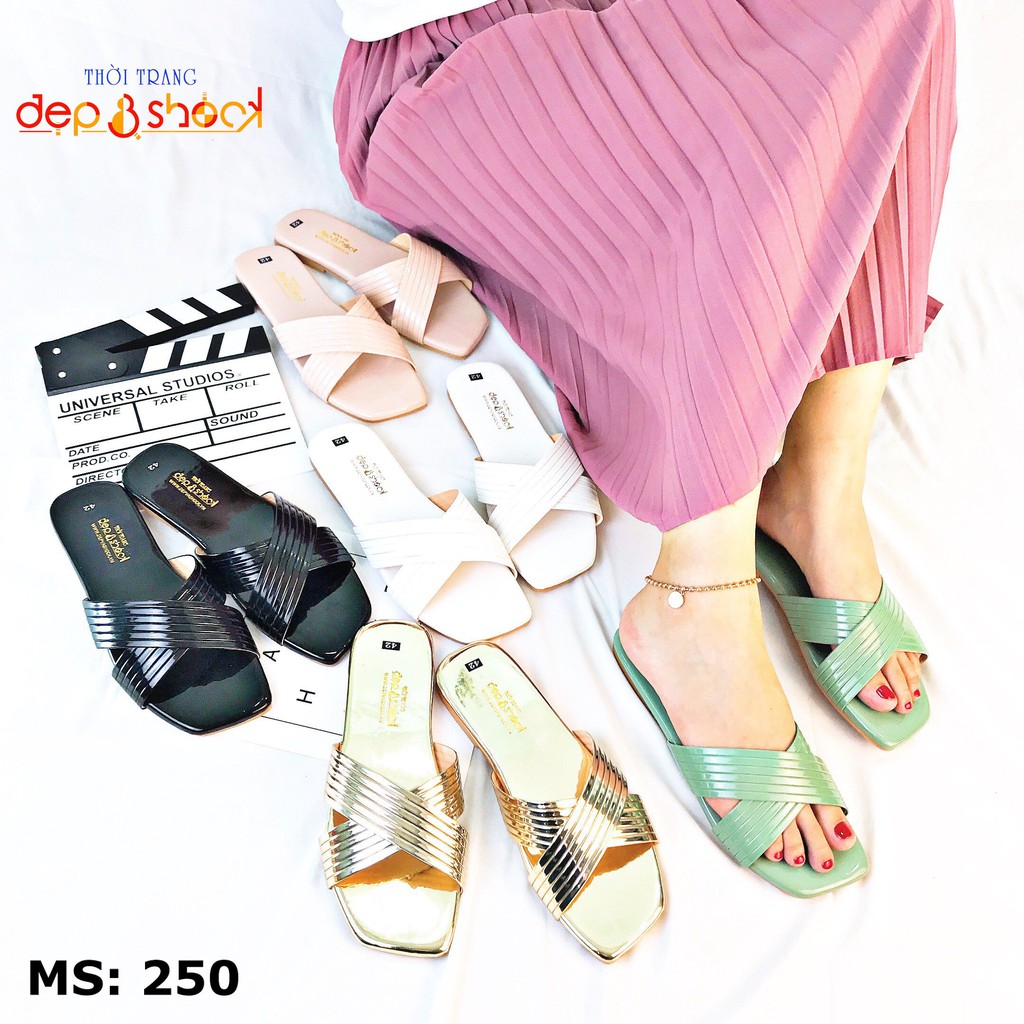 Dép nữ quai chéo bigsize có size lớn 42,43 MS250