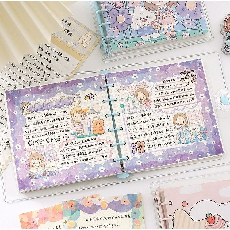 Sổ Tay Abu Hình Vuông Họa Tiết Dễ Thương