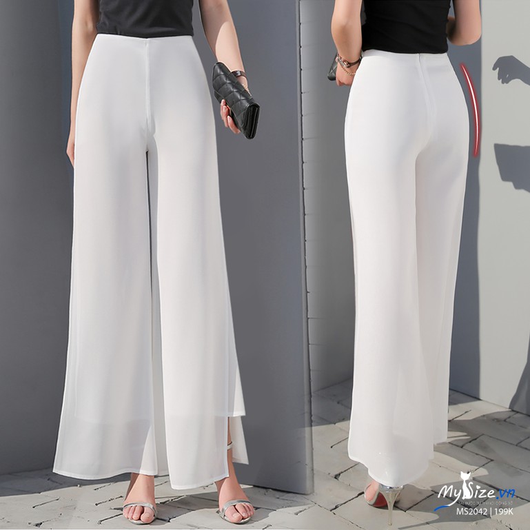 Quần ống rộng 2 lớp dài 100cm gồm 5 màu cá tính MS2042 - Mysize.vn