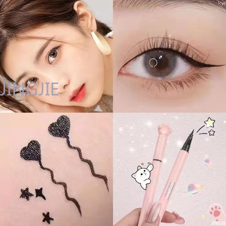 Bút Kẻ Mắt Bền Màu Nhanh Khô Kháng Nước Chống Mồ Hôi Trang Trí Hình Móng Mèo Xinh Xắn