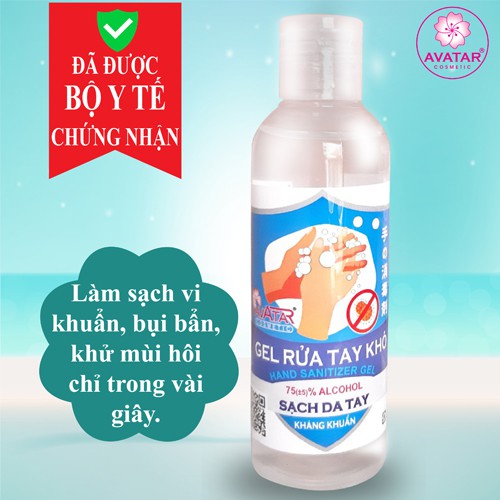 Nước rửa tay khô Avatar 75% cồn (100ml) - Diệt khuẩn tối đa -  Có chứng nhận chất lượng viện PASTEUR | BigBuy360 - bigbuy360.vn