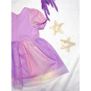 Đầm công chúa linen Tím