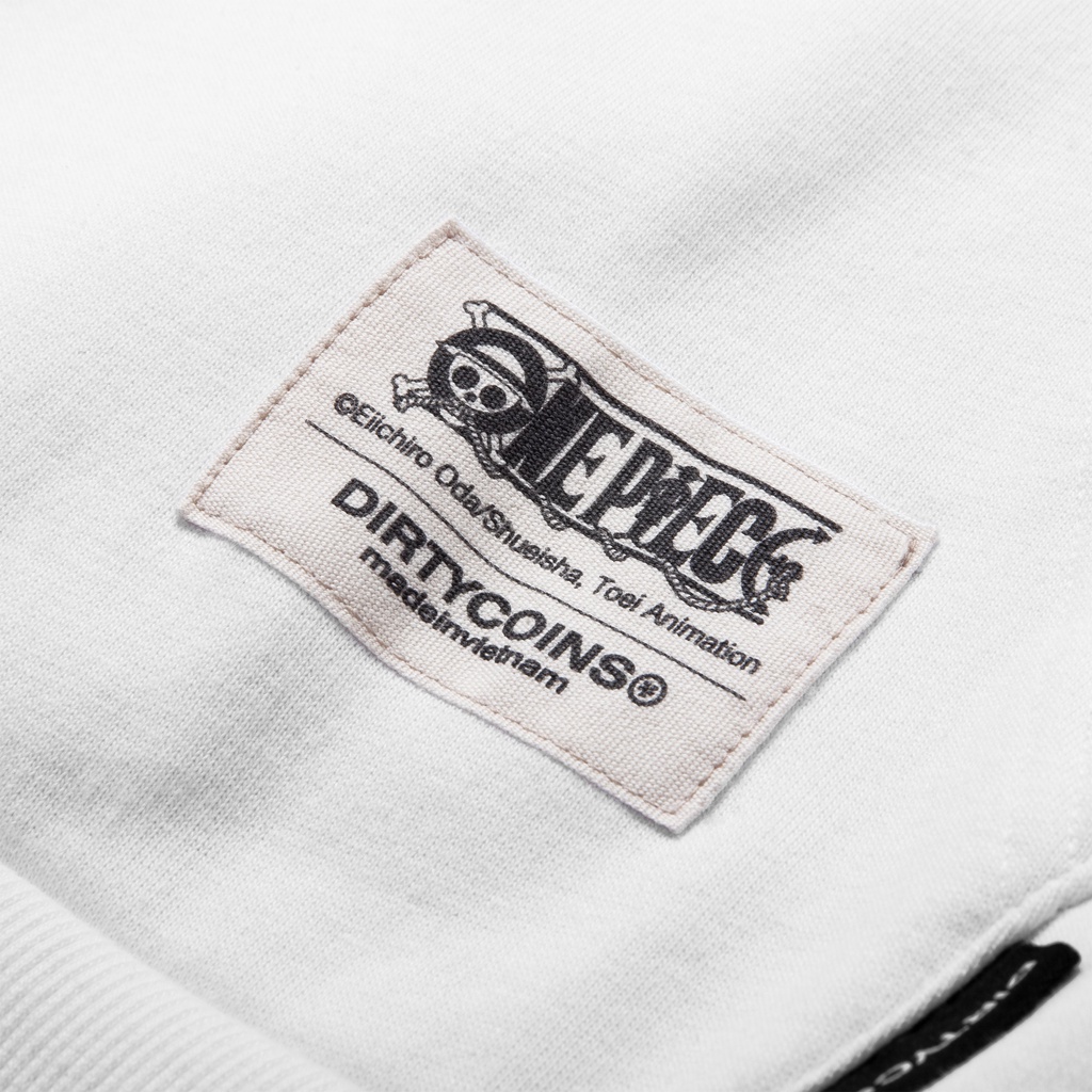 Áo Khoác DirtyCoins x One Piece Luffy Raglan Hoodie - White