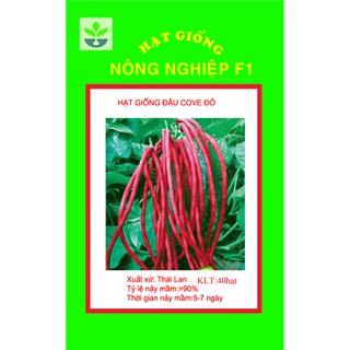Gói 40 hạt giống đậu đũa đỏ