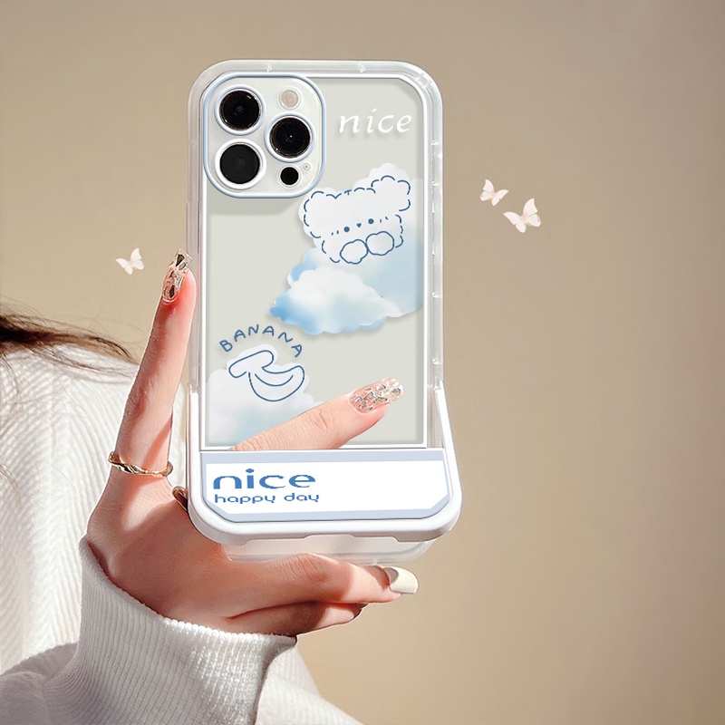 Ốp Điện Thoại Silicon Mềm Trong Suốt Chống Sốc Có Giá Đỡ Cho IPhone 13 12 11 Pro Max X XS XR 7 8 Plus 6 6S SE 2020