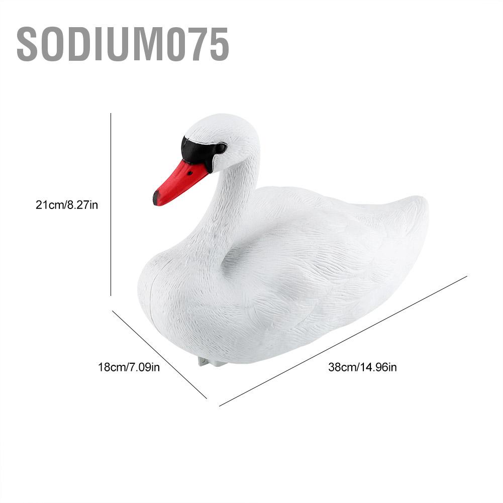 Sodium075 Sodium075 Đồ trang trí sân vườn mô phỏng dễ thương tinh tế thiên nga trắng Công cụ săn mồi