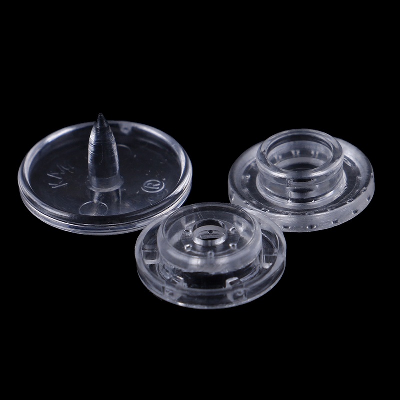 Set 50 Nút Bấm Nhựa Trong Suốt 12mm Kam T5