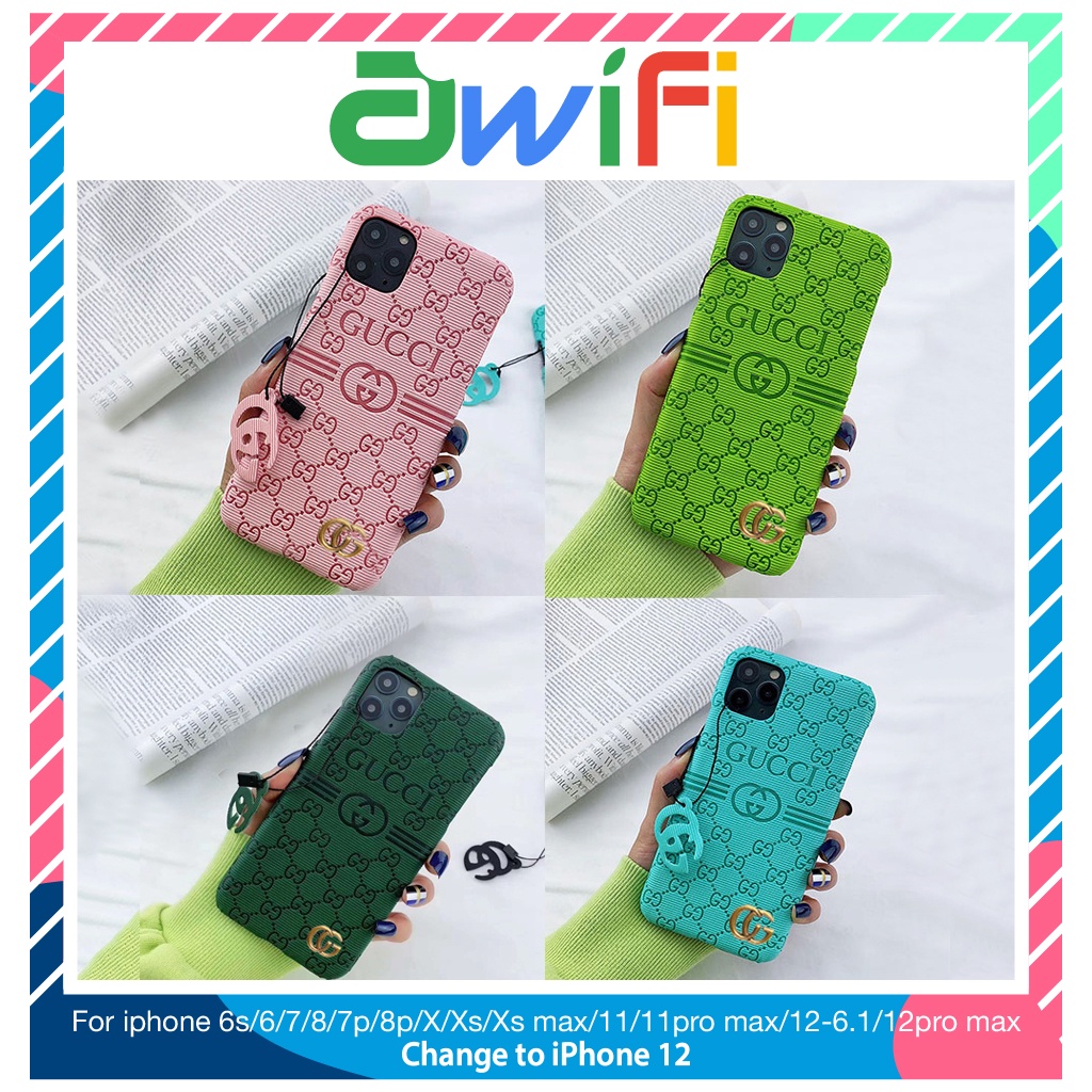 Ốp lưng iphone da G.....C 6/6plus/6s/6splus/7/7plus/8/8plus/x/xr/xs/11/12/pro/max/plus/promax- Awifi Case U3-15