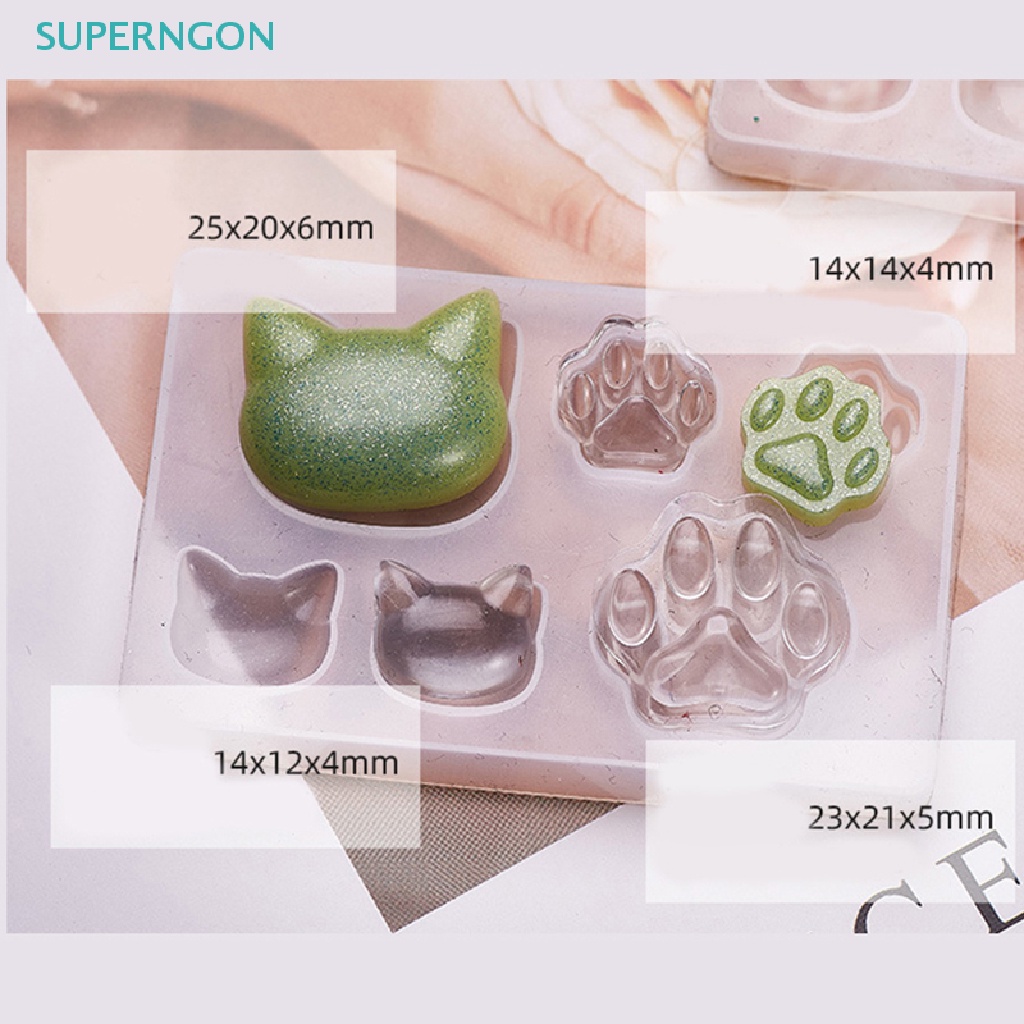 Khuôn Làm Móc Khóa Hình Dấu Chân Mèo Bằng Epoxy Diy