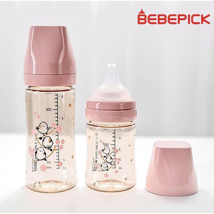 [Hàng Chính Hãng] BÌNH SỮA BEBEPICK PPSU HÀN QUỐC CHIM VÀNG/HỒNG 150ML/250ML