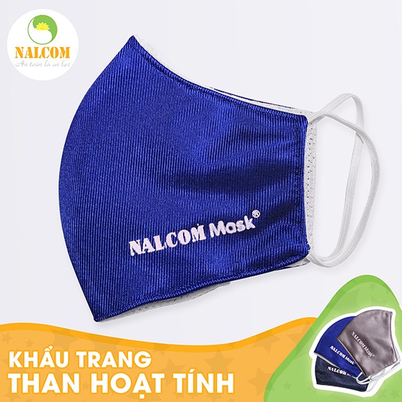 KHẨU TRANG VẢI THAN HOẠT TÍNH NALCOM 4 LỚP KHÁNG KHUẨN CHỐNG BỤI CHỐNG NẮNG