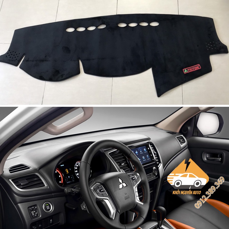 Triton 2022, 2021, 2020, 2019, 2018, 2017-2015 Tấm Che Nắng Taplo  Chống Trượt 3 Lớp CHẤT LIỆU NHUNG MỊN Loại 1