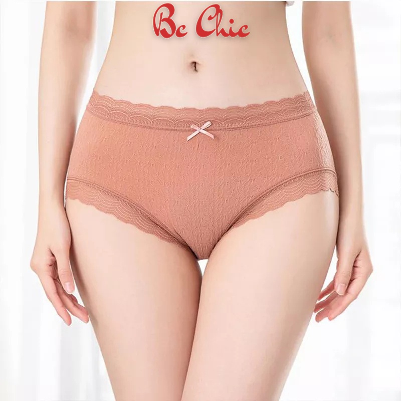Quần lót cotton nhăn viền ren xịn co giãn hàng Quảng Châu loại 1 Q101 Bc_Chic Lingerie