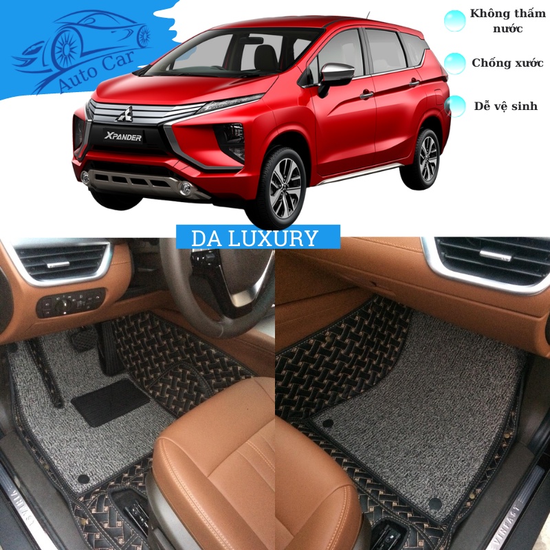 Thảm lót sàn ô tô - Thảm trải sàn ô tô 5D 6D da Luxury cao cấp Mitsubishi Xpander 2018-2021