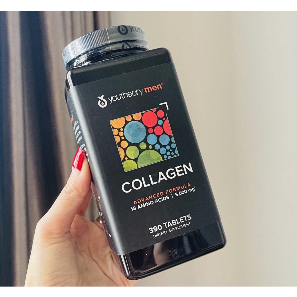 Collagen Men Youtheory 390 Viên [CÓ BẢO HÀNH] Dành Cho Nam, cam kết chuẩn auth 100%