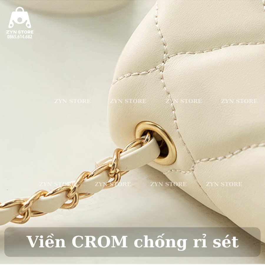 Túi xách mini nữ thêu trám da PU siêu kute ZYN STORE