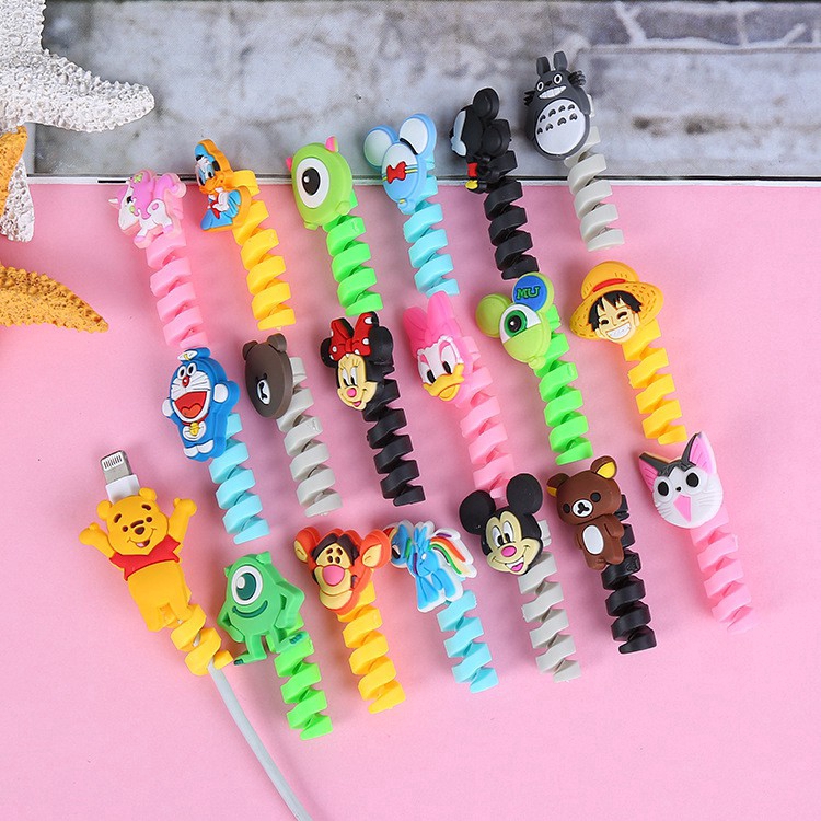 Dụng Cụ Quấn Bảo Vệ Dây Cáp Tai Nghe Hình Hoạt Hình 3D
