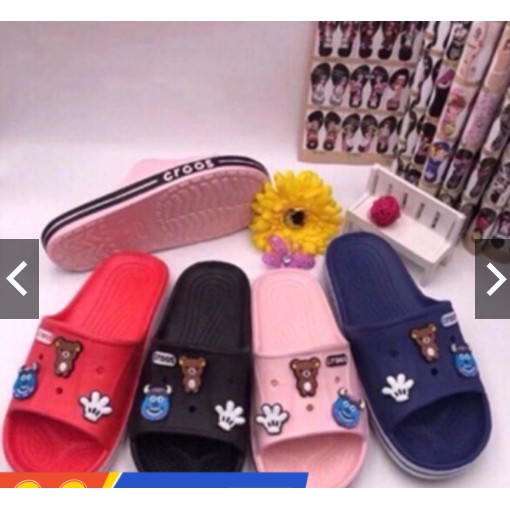 Dép nữ quai ngang cực êm chân tặng kèm 6 sticker như hình