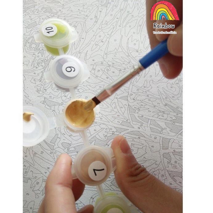 Tranh tô màu số hóa Rainbow Thư pháp TP024