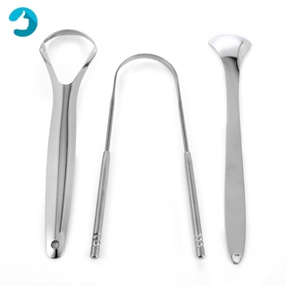 Dụng cụ cạo làm sạch lưỡi với chất liệu thép không gỉ chăm sóc răng miệng cho hơi thở thơm mát 